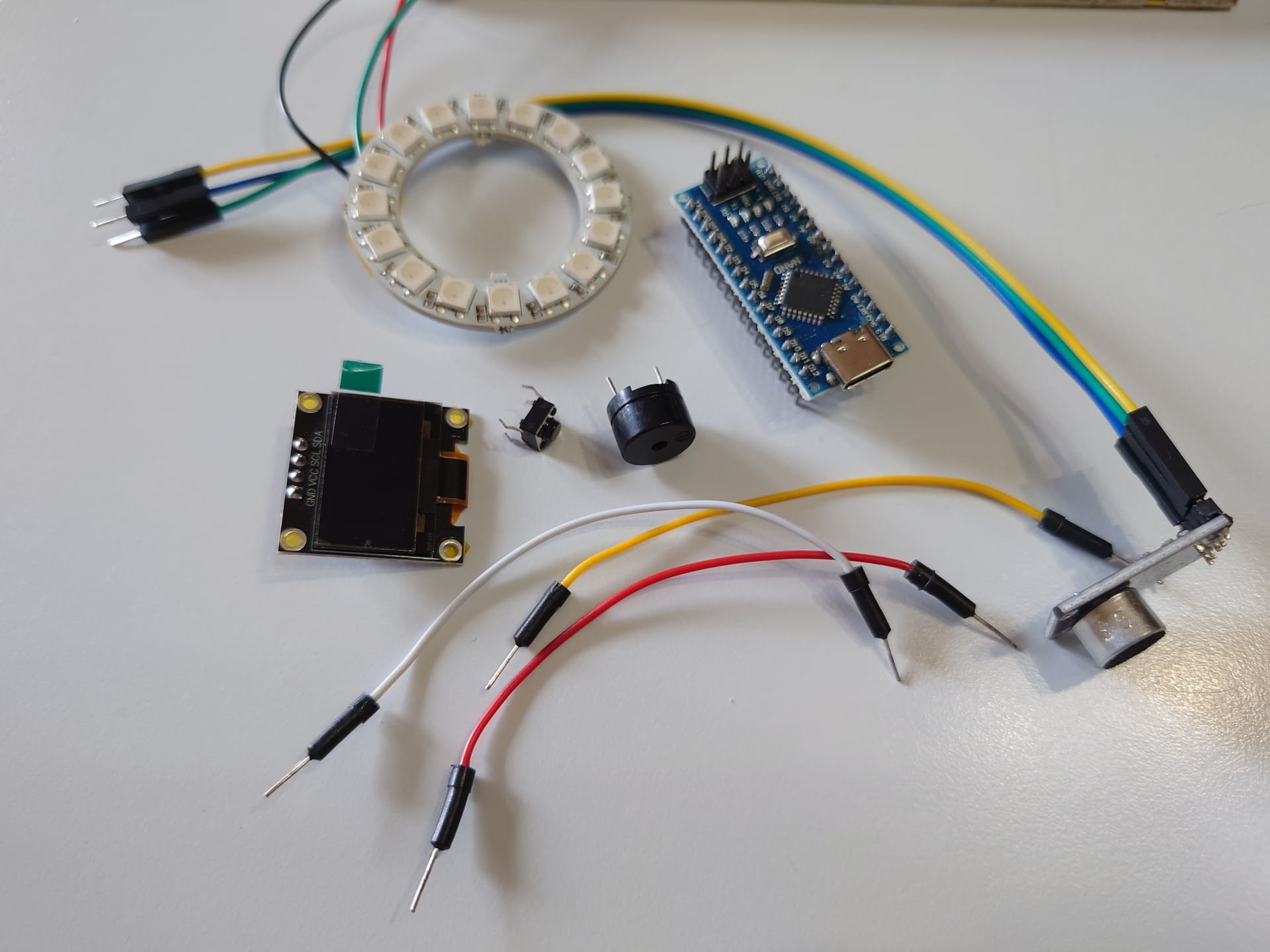 Photo of the breadboard
